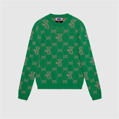 gucci pineapple cardigan|gucci women's sweaters.